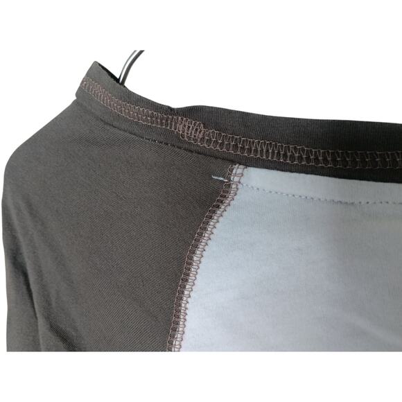 New POL Colorblock V-Neck Soft Stretch Tee Oversized White Short Sleeve Small - Picture 16 of 16